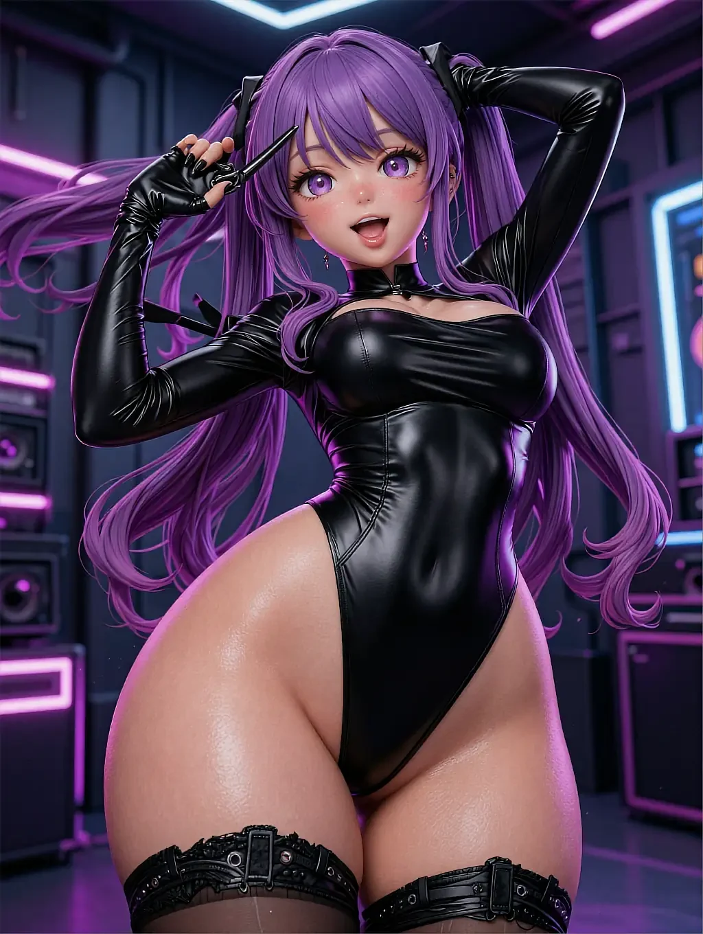 Fictional AI character featured on the second landing page, in daylight